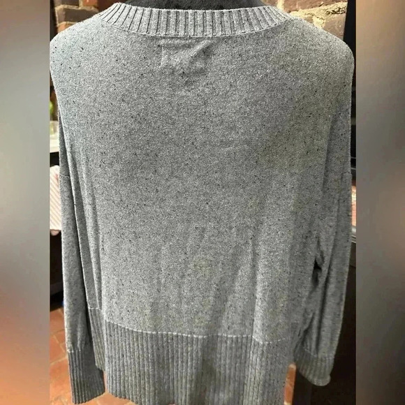 Lou&Grey women’s pullover cropped sweater Gray L lightweight boxy slouchy boho - Picture 2 of 7